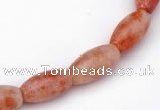 CSS09 8*15mm rice shape natural indian sunstone beads wholesale