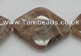 CSS113 15.5 inches 30*30mm faceted diamond natural sunstone beads