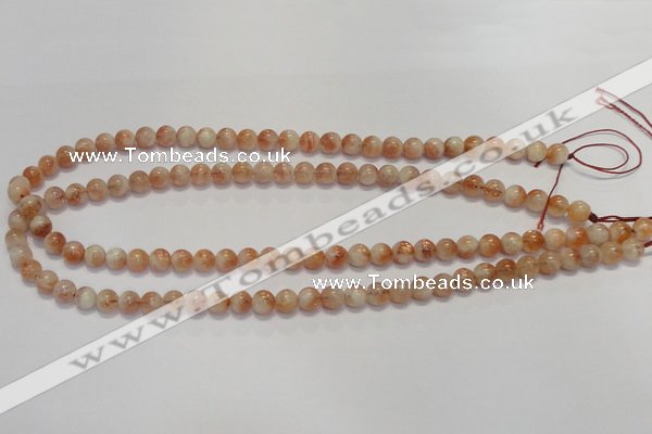 CSS15 15.5 inches 6mm round natural sunstone beads wholesale