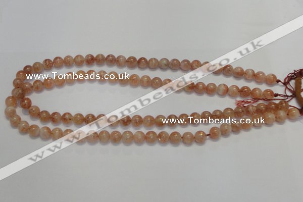 CSS16 15.5 inches 8mm round natural sunstone beads wholesale