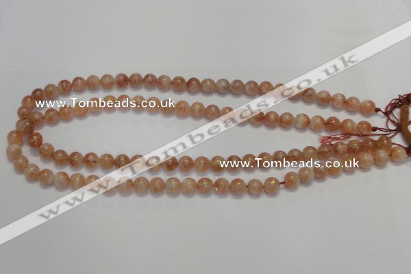 CSS16 15.5 inches 8mm round natural sunstone beads wholesale