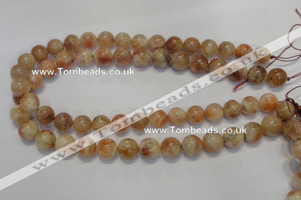 CSS19 15.5 inches 14mm round natural sunstone beads wholesale