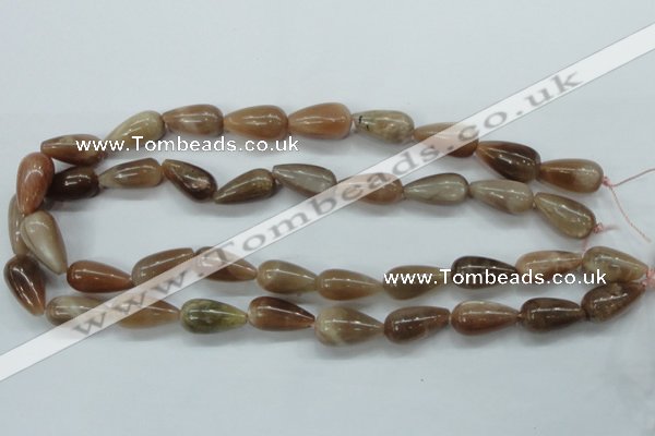 CSS202 15.5 inches 10*12mm teardrop natural sunstone beads