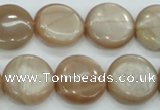 CSS204 15.5 inches 18mm flat round natural sunstone beads