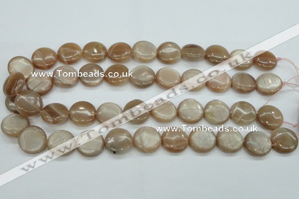CSS204 15.5 inches 18mm flat round natural sunstone beads