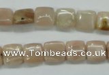 CSS208 15.5 inches 10*10mm square natural sunstone beads