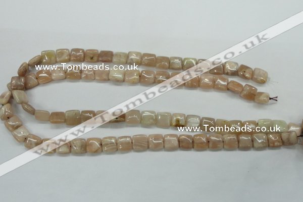 CSS208 15.5 inches 10*10mm square natural sunstone beads