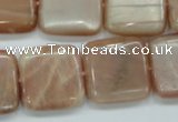 CSS209 15.5 inches 20*20mm square natural sunstone beads