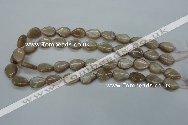 CSS220 15.5 inches 13*18mm flat teardrop natural sunstone beads