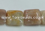 CSS259 15.5 inches 20*20mm square natural sunstone beads