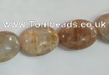 CSS261 15.5 inches 15*20mm oval natural sunstone beads