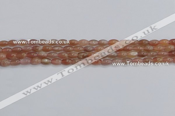 CSS265 15.5 inches 5*8mm rice sunstone beads wholesale