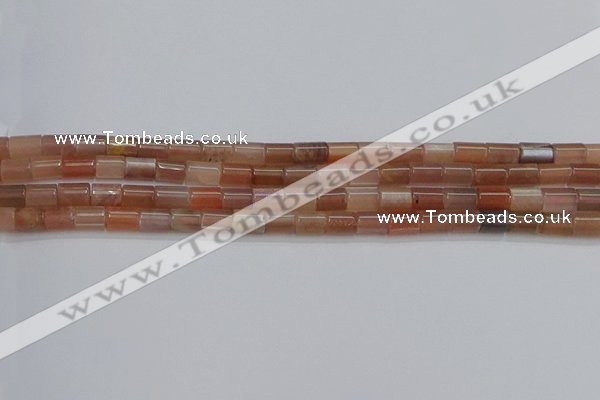 CSS266 15.5 inches 5*8mm tube sunstone beads wholesale