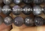 CSS315 15.5 inches 6mm round black sunstone gemstone beads