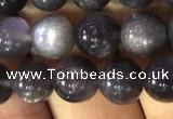 CSS316 15.5 inches 8mm round black sunstone gemstone beads