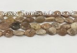 CSS408 15.5 inches 13*18mm flat teardrop sunstone beads wholesale