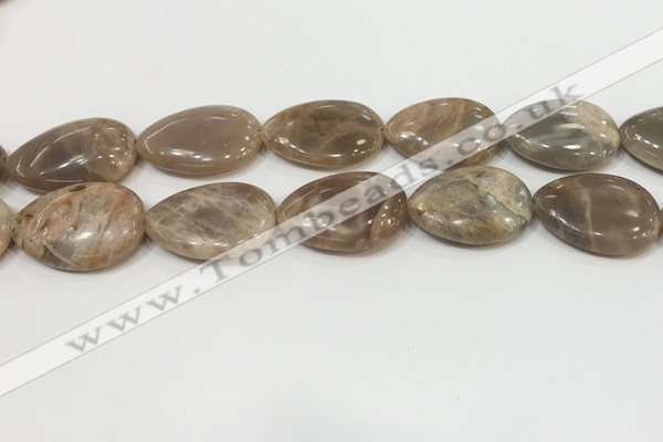 CSS411 15.5 inches 20*30mm flat teardrop sunstone beads wholesale