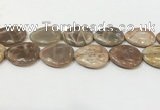 CSS413 15.5 inches 30*40mm flat teardrop sunstone beads wholesale