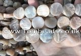 CSS439 15.5 inches 20mm twisted coin sunstone beads wholesale