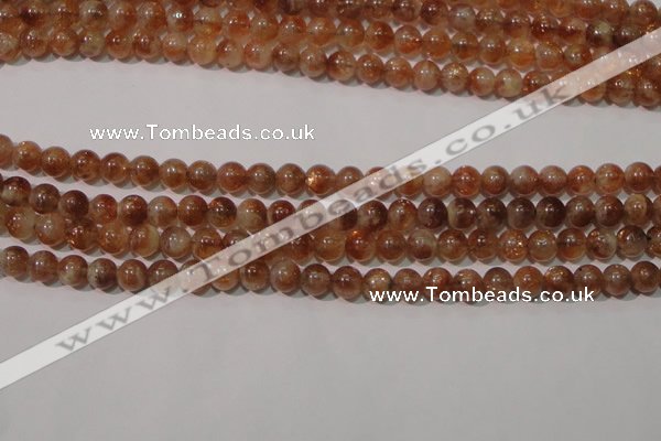 CSS552 15.5 inches 6mm round natural golden sunstone beads