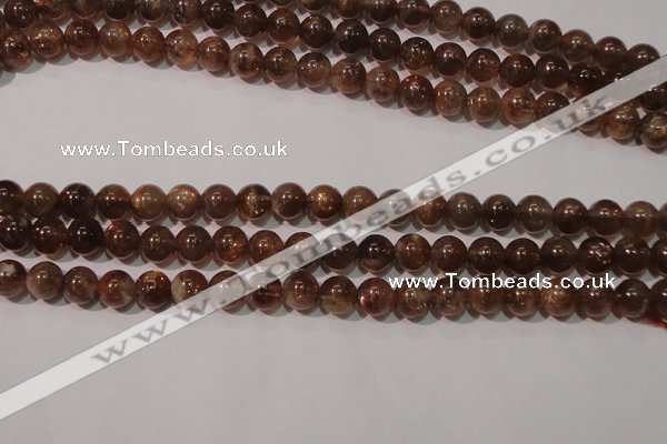 CSS553 15.5 inches 7mm round natural golden sunstone beads