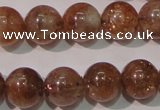 CSS554 15.5 inches 8mm round natural golden sunstone beads