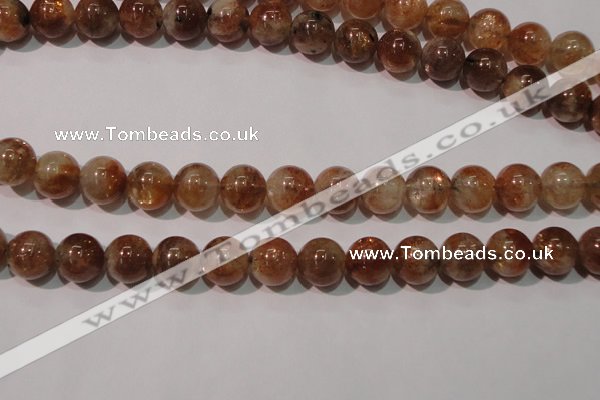 CSS555 15.5 inches 10mm round natural golden sunstone beads