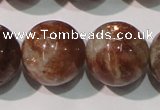 CSS557 15.5 inches 14mm round natural golden sunstone beads