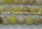 CSS600 15.5 inches 4mm round yellow sunstone gemstone beads