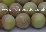 CSS618 15.5 inches 20mm faceted round yellow sunstone gemstone beads