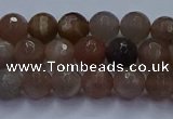 CSS641 15.5 inches 6mm faceted round sunstone gemstone beads