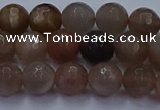 CSS642 15.5 inches 8mm faceted round sunstone gemstone beads