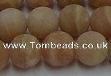 CSS655 15.5 inches 14mm round matte sunstone beads wholesale