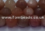 CSS673 15.5 inches 10mm faceted round sunstone gemstone beads