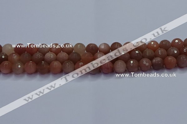 CSS673 15.5 inches 10mm faceted round sunstone gemstone beads