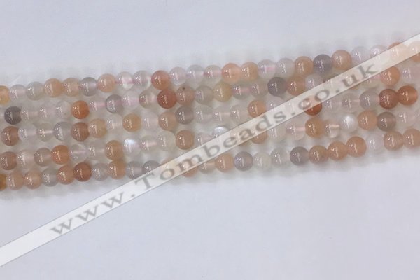 CSS700 15.5 inches 4mm round mixed sunstone beads wholesale