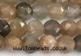 CSS825 15 inches 6mm faceted round sunstone beads