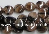 CST06 15.5 inches 12mm flat round staurolite gemstone beads wholesale