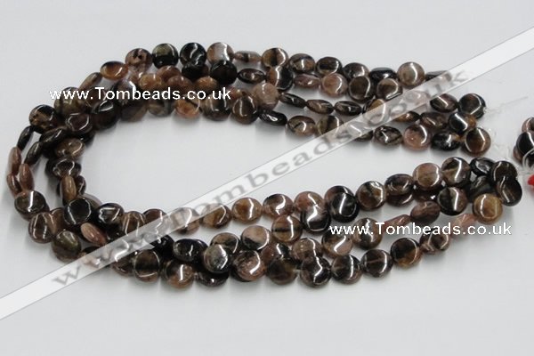 CST06 15.5 inches 12mm flat round staurolite gemstone beads wholesale