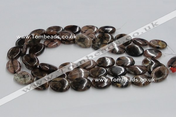 CST07 15.5 inches 18*25mm oval staurolite gemstone beads wholesale