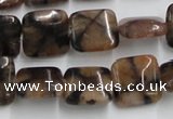 CST09 15.5 inches 14*14mm square staurolite gemstone beads wholesale