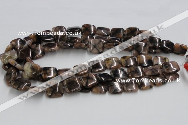 CST10 15.5 inches 18*18mm square staurolite gemstone beads wholesale