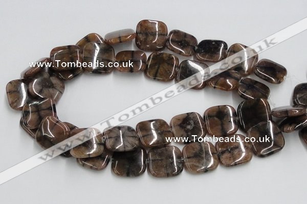 CST11 15.5 inches 22*22mm square staurolite gemstone beads wholesale