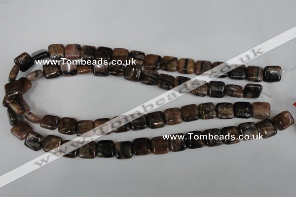 CST42 15.5 inches 12*12mm square staurolite gemstone beads wholesale