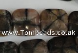 CST43 15.5 inches 20*20mm square staurolite gemstone beads wholesale