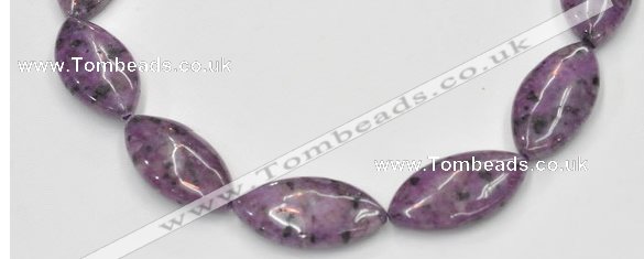 CSU24 AB grade 20*40mm flat rice dyed natural sugilite beads