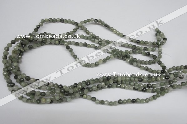 CSW10 15.5 inches 4mm faceted round seaweed quartz beads wholesale