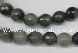 CSW12 15.5 inches 8mm faceted round seaweed quartz beads wholesale