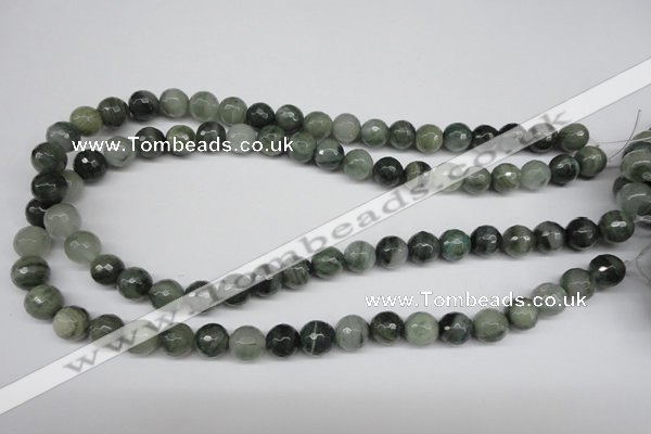 CSW12 15.5 inches 8mm faceted round seaweed quartz beads wholesale