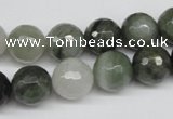 CSW15 15.5 inches 12mm faceted round seaweed quartz beads wholesale